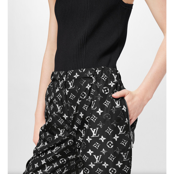 Louis Vuitton Stencil Effect Black White Monogram Logo Jogging Jogger Pants 40 - Picture 7 of 12